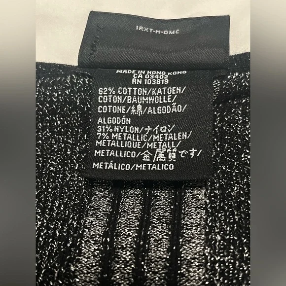 Harley-Davidson Women”s  Black & Silver Metallic LS Stretch Top Blouse Size XL - Picture 7 of 12